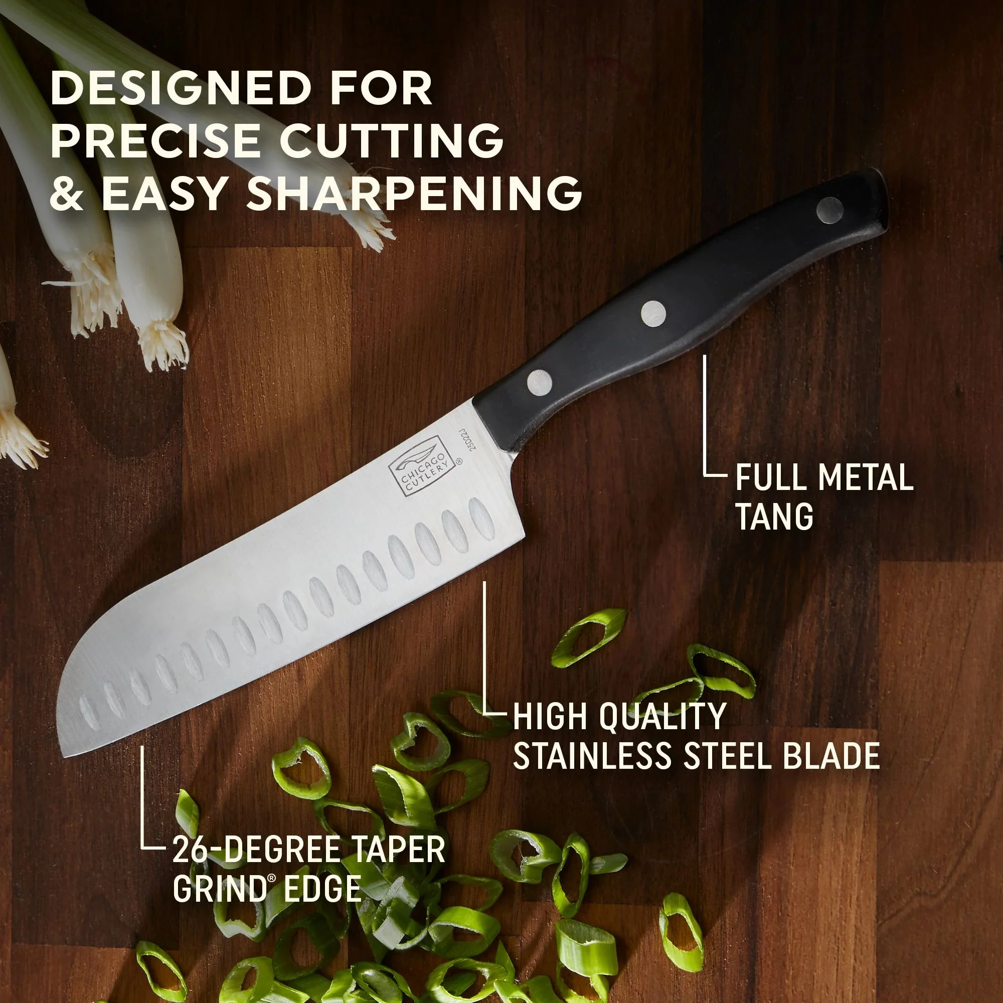 Chicago Cutlery® Ellsworth 2-piece Santoku Knife - Image 2