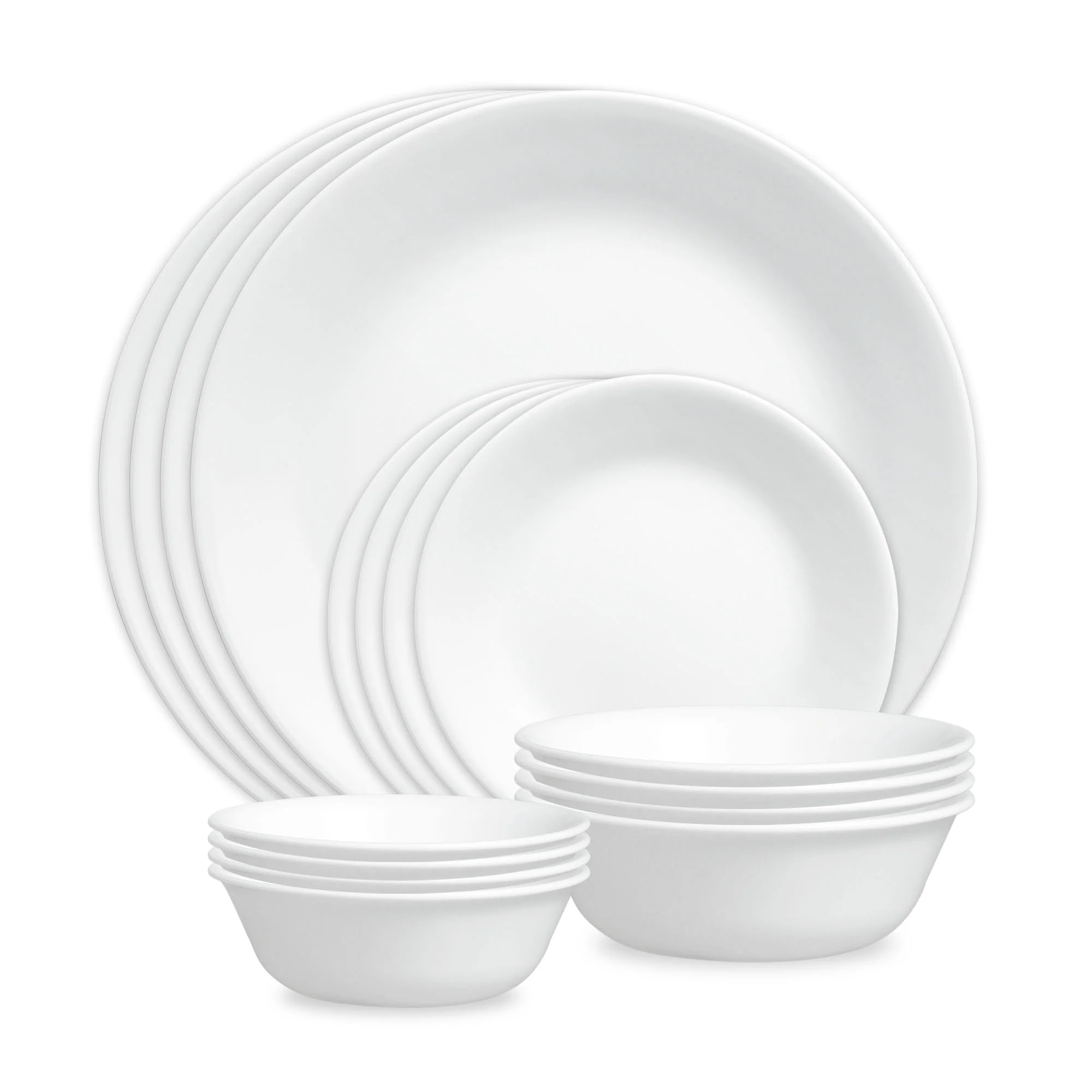 Corelle® Winter Frost White 16-piece Mugless Dinnerware Set, Service for 4