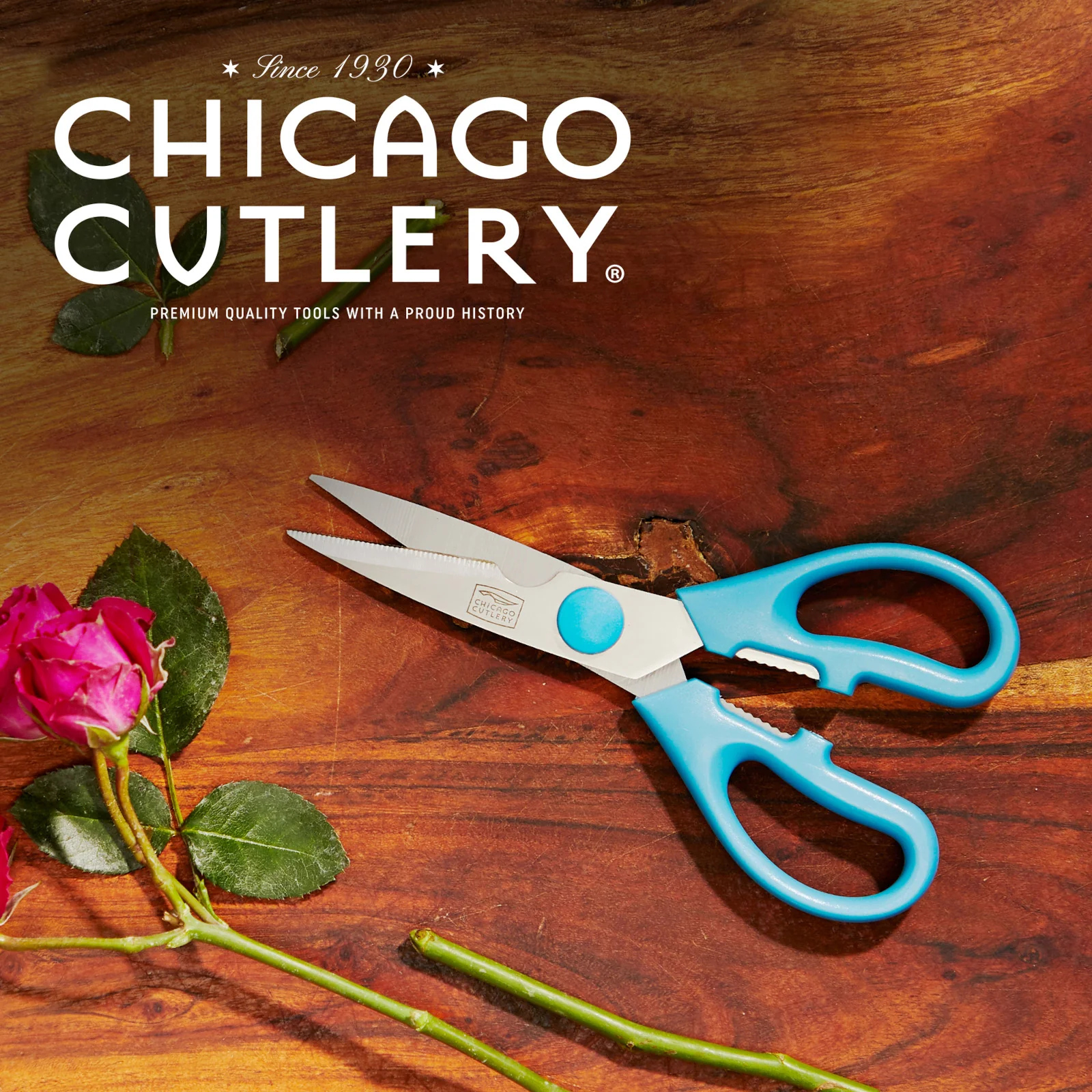 Chicago Cutlery 2-piece Kitchen Shears in Blueberry and Blue Frost - Image 5