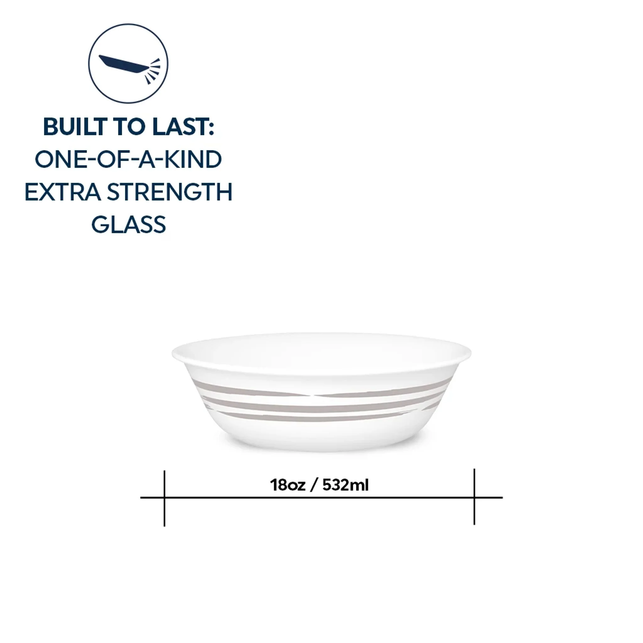 Corelle® Brushed Silver 18-ounce Cereal Bowl - Image 4
