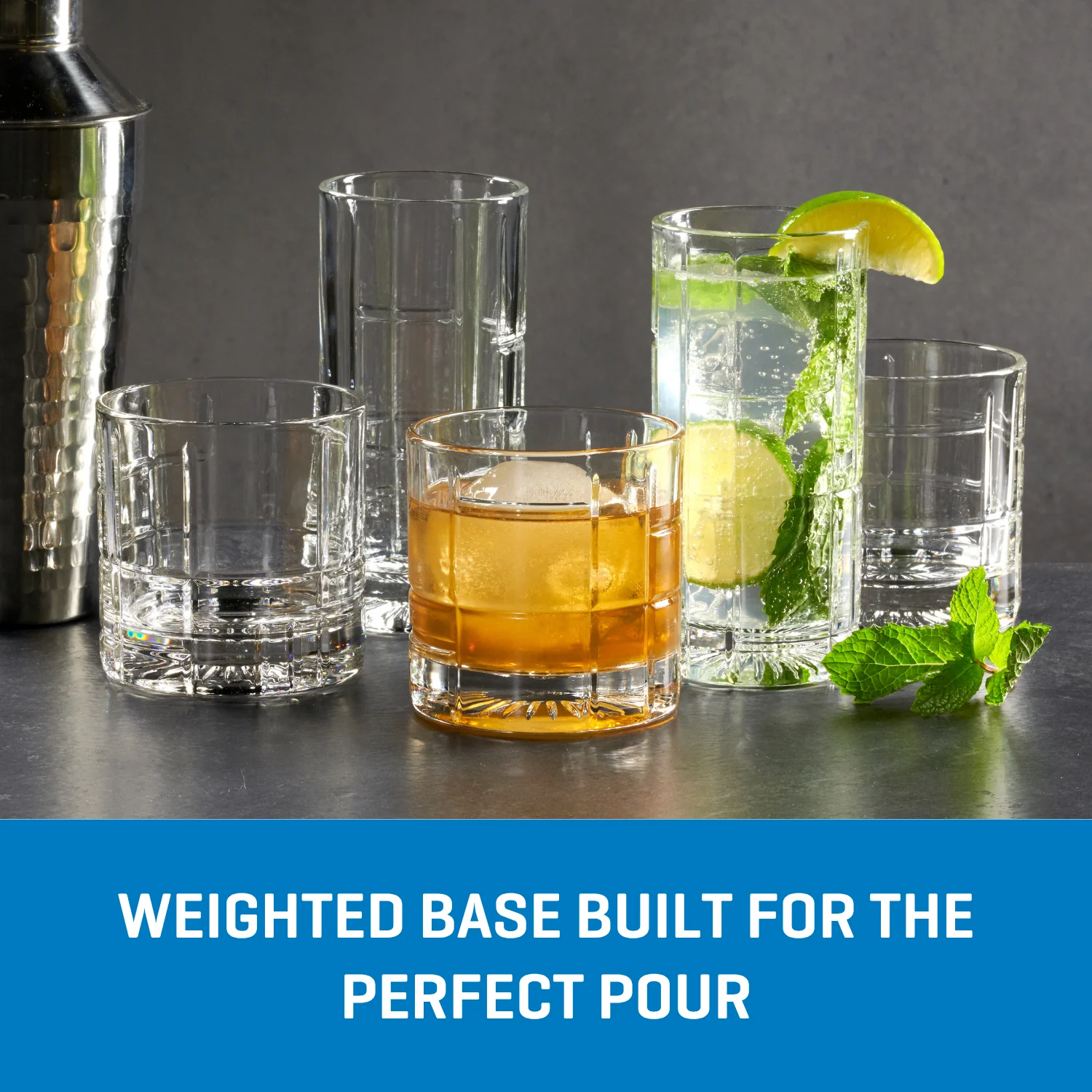 Ocean Glassware Ocean Glass Traze FTR Highball Glasses (4-Pieces), 12-ounce, Dishwasher Safe - Image 5