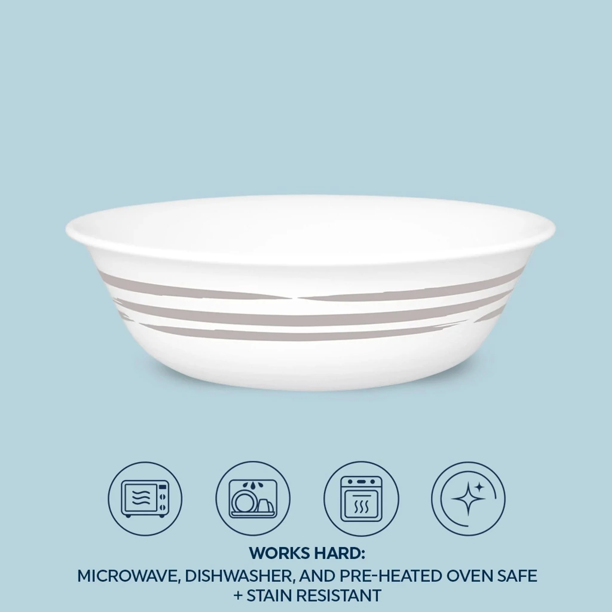 Corelle® Brushed Silver 18-ounce Cereal Bowl - Image 3