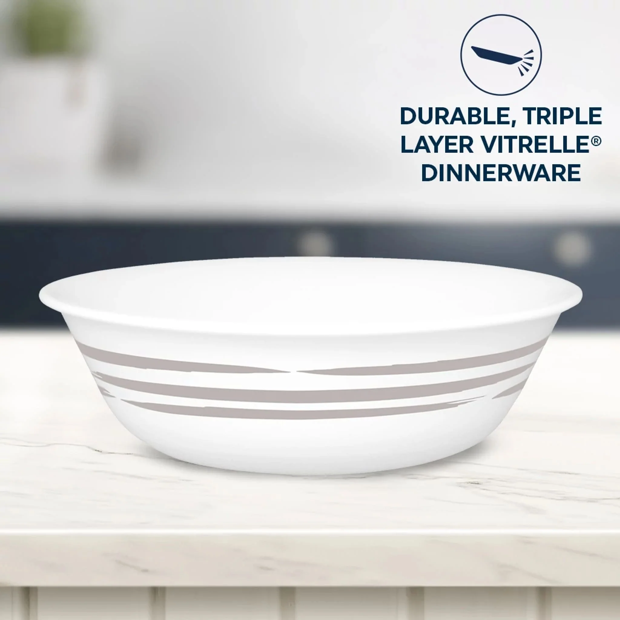 Corelle® Brushed Silver 18-ounce Cereal Bowl - Image 2