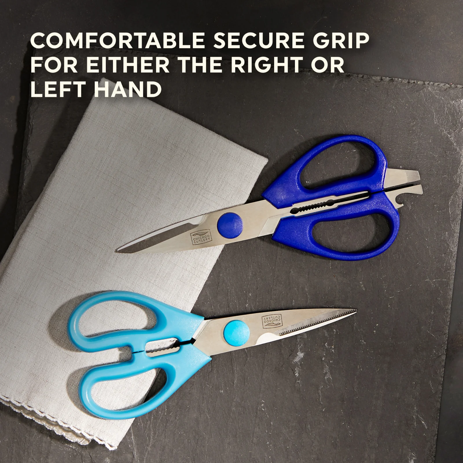 Chicago Cutlery 2-piece Kitchen Shears in Blueberry and Blue Frost - Image 3
