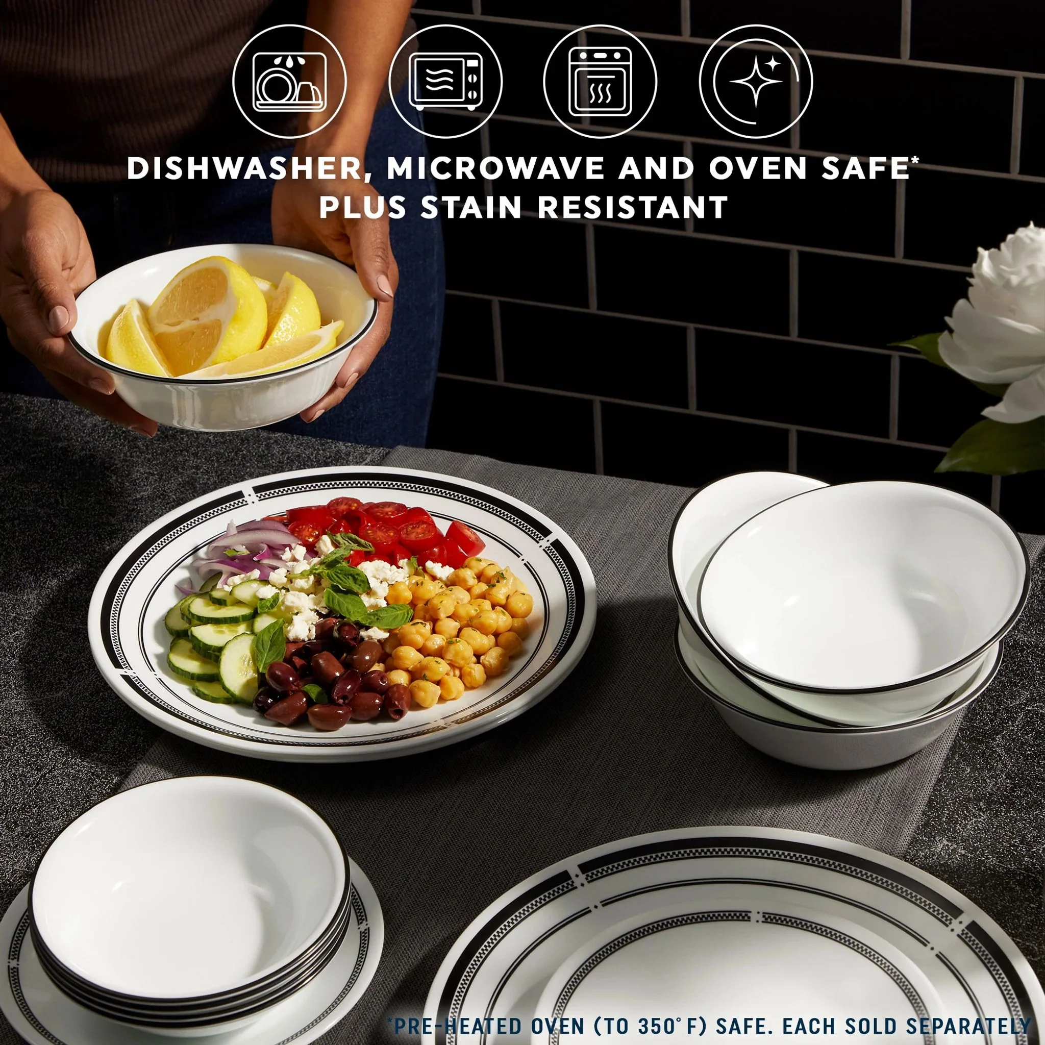 Corelle® Brasserie 10.25" Dinner Plates, 6-pack - Image 3