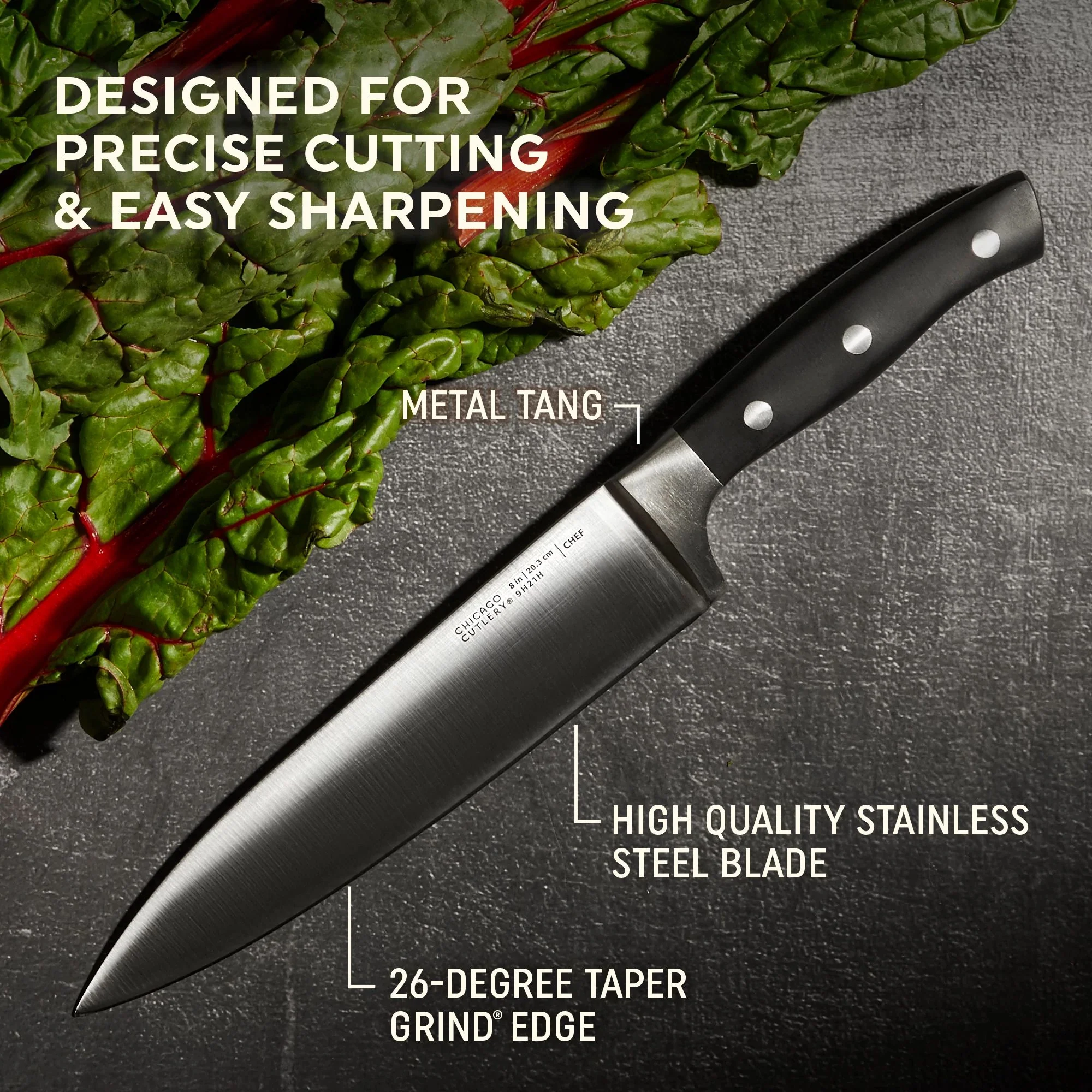 Chicago Cutlery® Insignia Classic 18-piece Block Set with Built-in Sharpener - Image 4