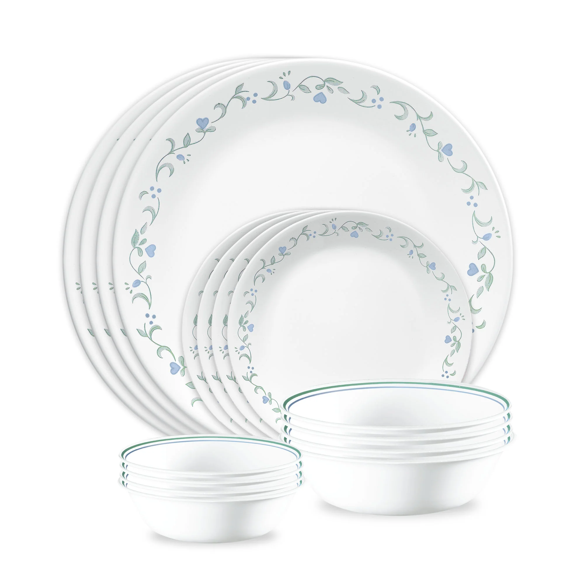 Corelle® Country Cottage 16-piece Mugless Dinnerware Set, Service for 4