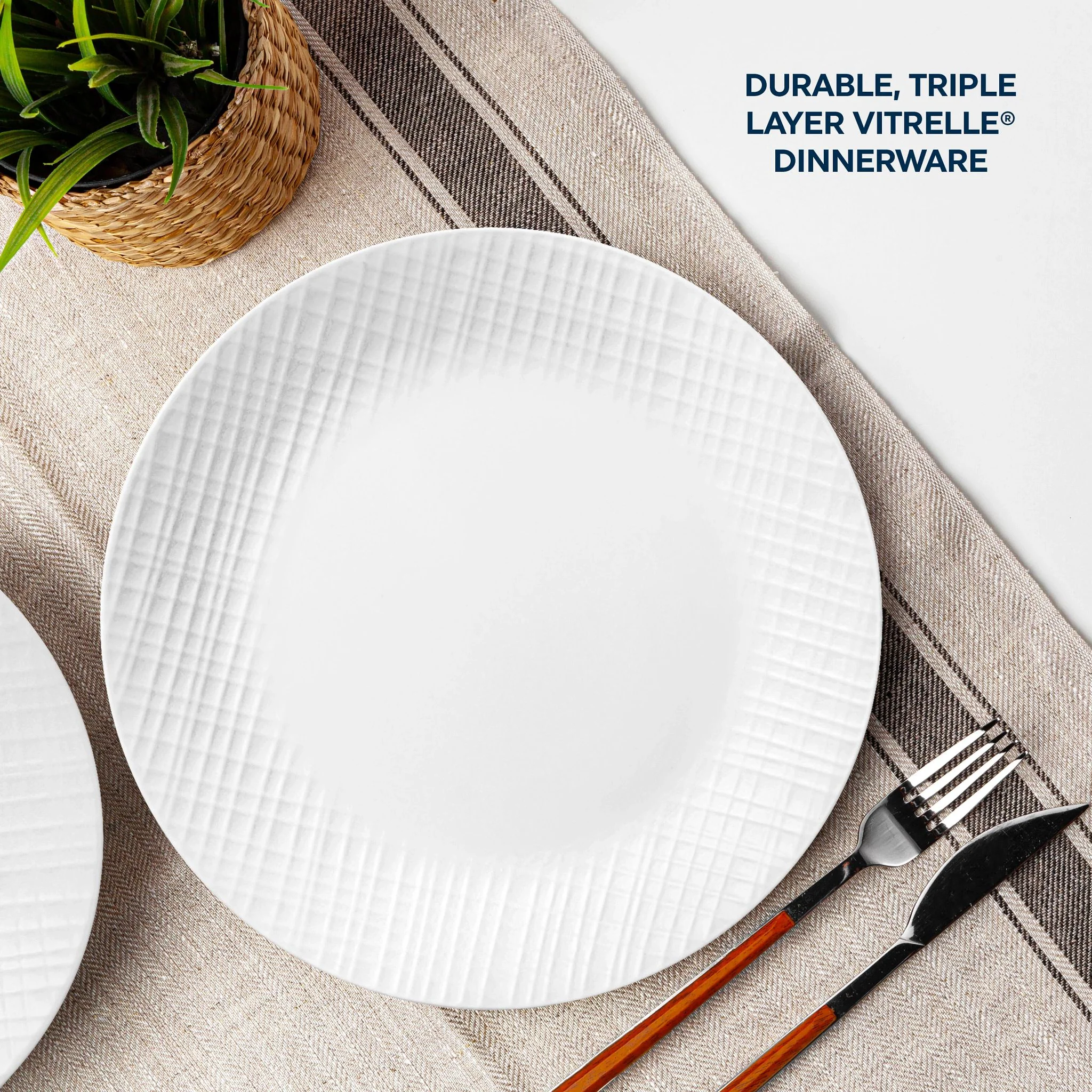 Corelle® Linen Weave 10.25" Dinner Plate - Image 2