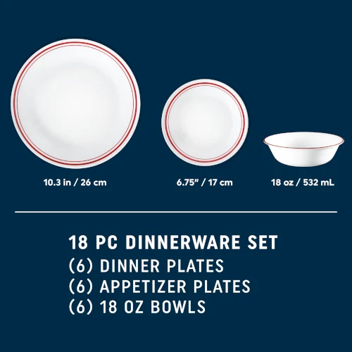 Corelle® Logan 18-piece Dinnerware Set, Service for 6 - Image 2